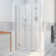 Unidoor-X 61" W x 72" H Hinged Frameless Shower Door with Fixed Panel with ClearMax™ Technology