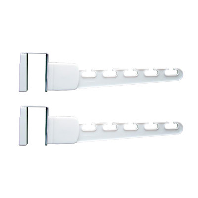 Ensemble de 2 organisateurs de porte au-dessus de la porte pour cintres, crochets cascades peu encombrants, blanc