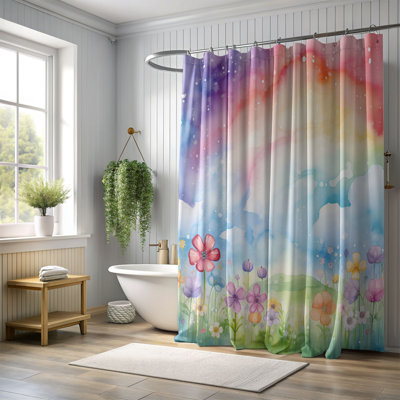 Rideau de douche 1 pièce Earth Wash