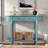 Retro Console Table With Curved Design, Smooth Glaze, 2 Drawers And Metal Handles-1385624863
