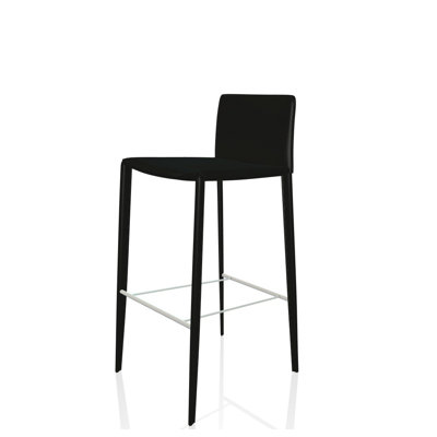 Linda Upholstered Genuine Leather Counter Stool