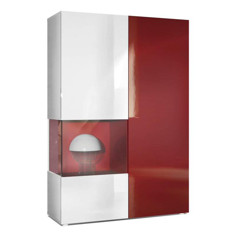 Mcandrews Display Cabinet, Without LED, Bordeaux
