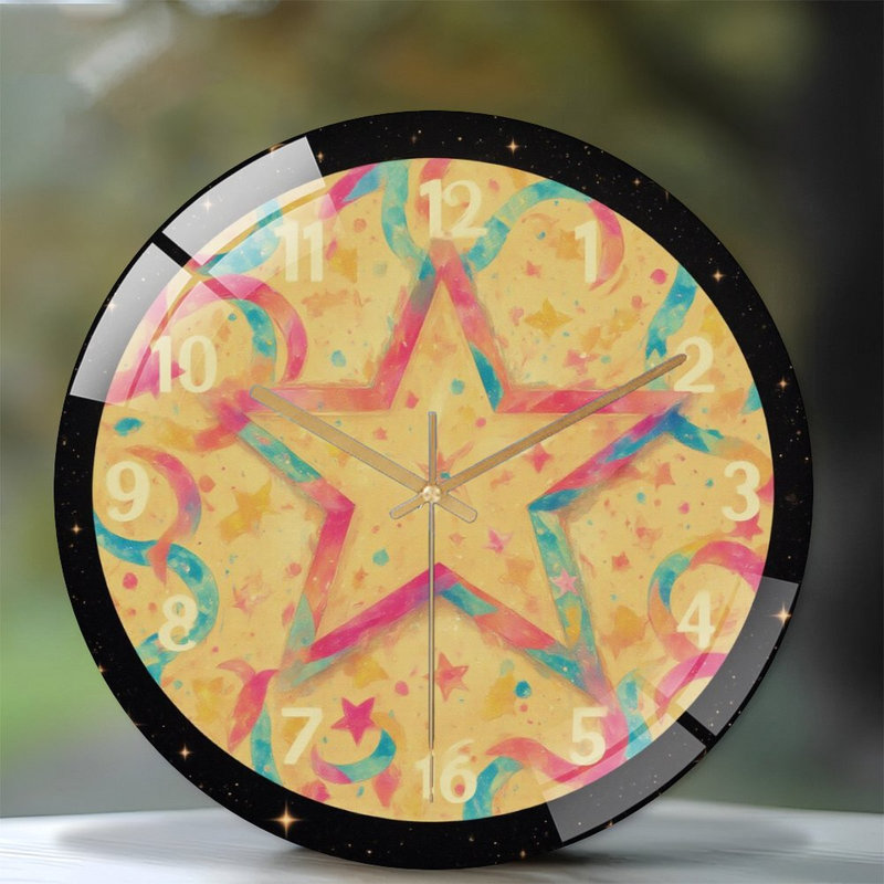 Horloge murale en verre 12 po