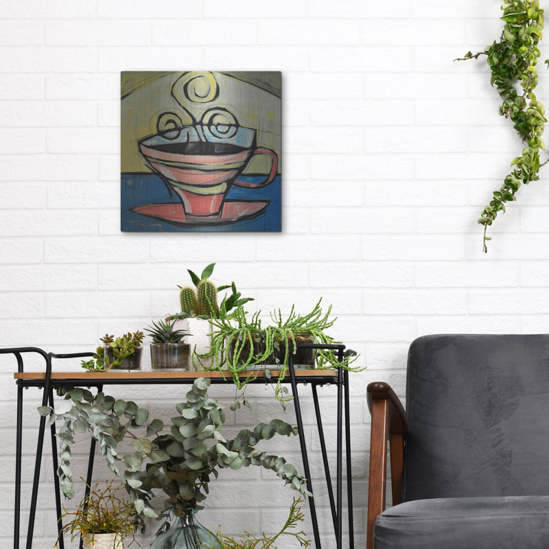 «Coffee Cup 4» par Tim Nyberg, art mural en métal, H 12 po x l 12 po