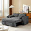 Canapé-lit convertible en tissu gris foncé, style moderne pour la maison