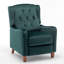 Arm Push Recliner Velvet Armchair