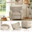 Fauteuil inclinable berçant réglable en chenille avec repose-pieds rétractable Durrant-131658868