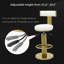 Chaises de bar pivotantes avec tabourets réglables modernes en acier inoxydable Cravets (1PCS)-1621563823