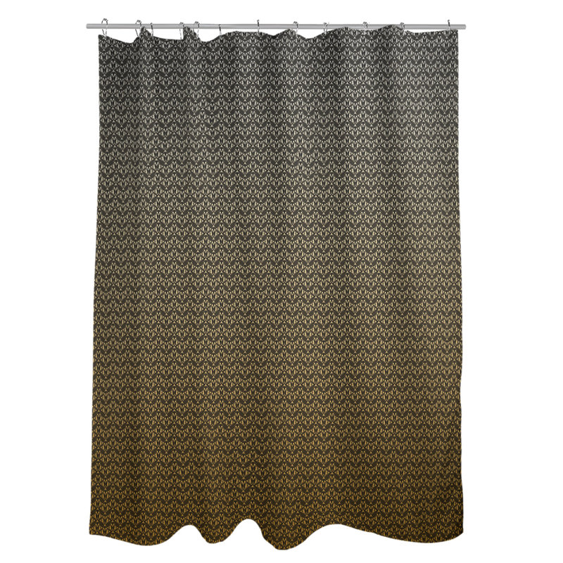 Rideau simple art déco, Rayé ombré doré 2
