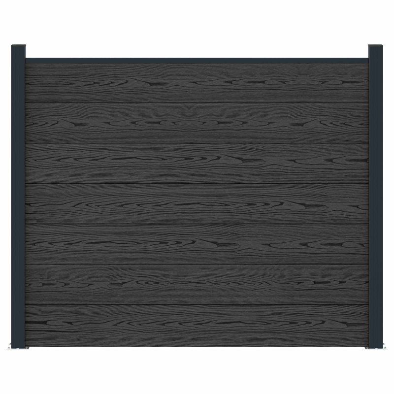 Fencing Kits Fencing with 1 Panel(s) Included, 146cm H x 180cm W, Black, 2