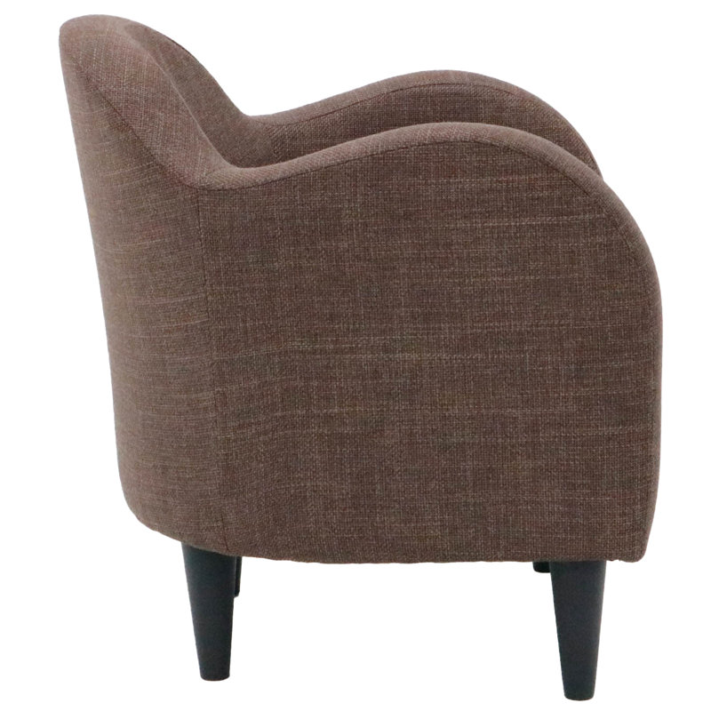 Reider Upholstered Armchair, Brown Polyester Blend