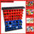 47 Bin Tool Organizer Wall Mountable Container with Removable Drawers for Garage Organization and Storage by Stalwart (Red/Blue)