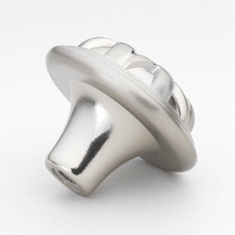 Poignée champignon 1 1/4 po de diamètre, Nickel satiné