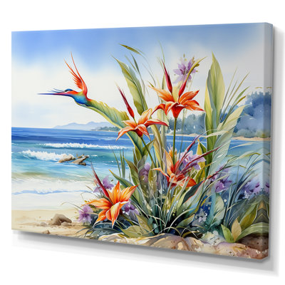 Birds Of Paradise On The Beach  - Birds Of Paradise Canvas Print