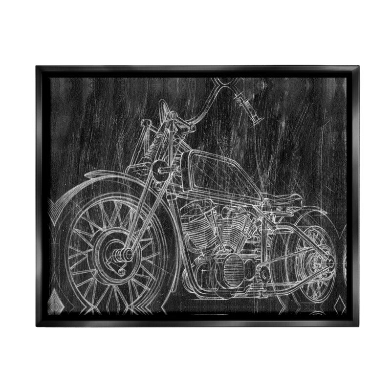 «Monotone», art mural noir et blanc sur toile par Ethan Harper, H 25 po x l 31 po x P 1,7 po, Cadre flottant noir de jais