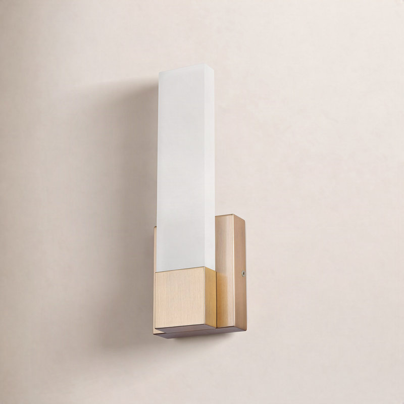 Rosamond 4.75 In. 1 Light Sconce With Frosted Acrylic Shade, Gold