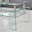 Table basse rectangulaire en verre transparent, centre de rangement moderne à 2 niveaux pour le salon, conception en verre trempé