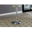 Tabouret de bar ajustable à gaz au fini gris en similicuir gris avec structure en métal et ensemble moderne de 2 chaises-118100687