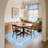  Scalloped Bow Rug for Living Room, Solid Blue Rug for Dorm, Washable Rugs 8x10 Soft Low Pile Non Slip Scalloped Rugs for Nursery College Bedroom Decor Kids Room Playroom Blue