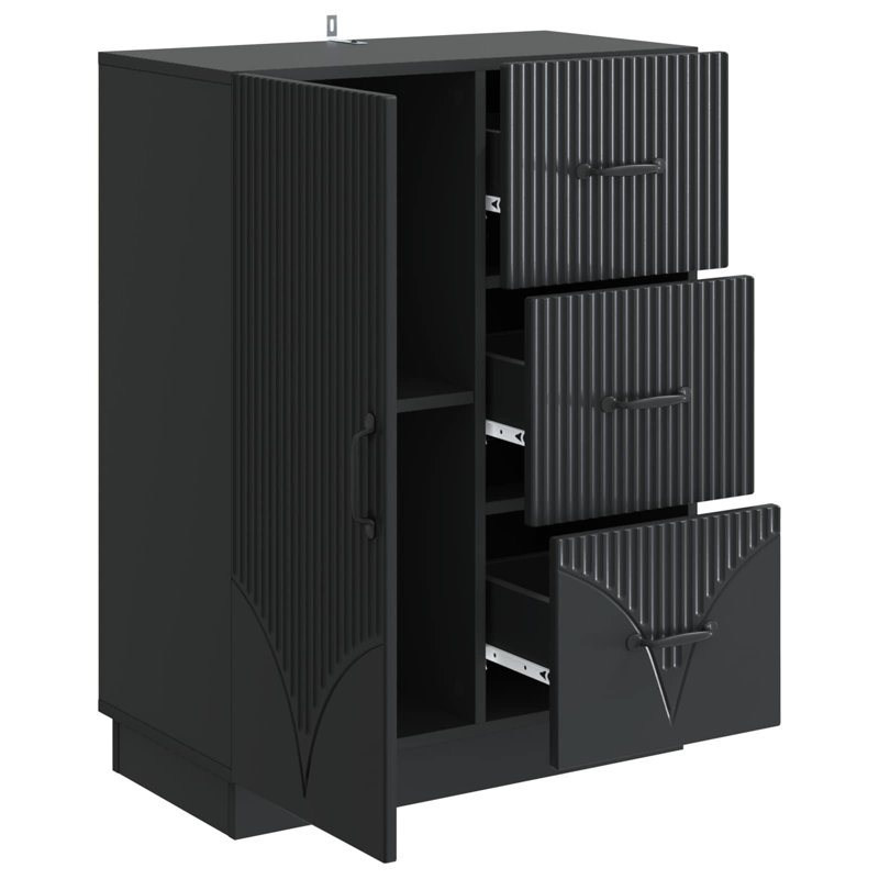 66cm Sideboard, Black