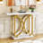 Kymon 39.37'' Marble Top Console Table