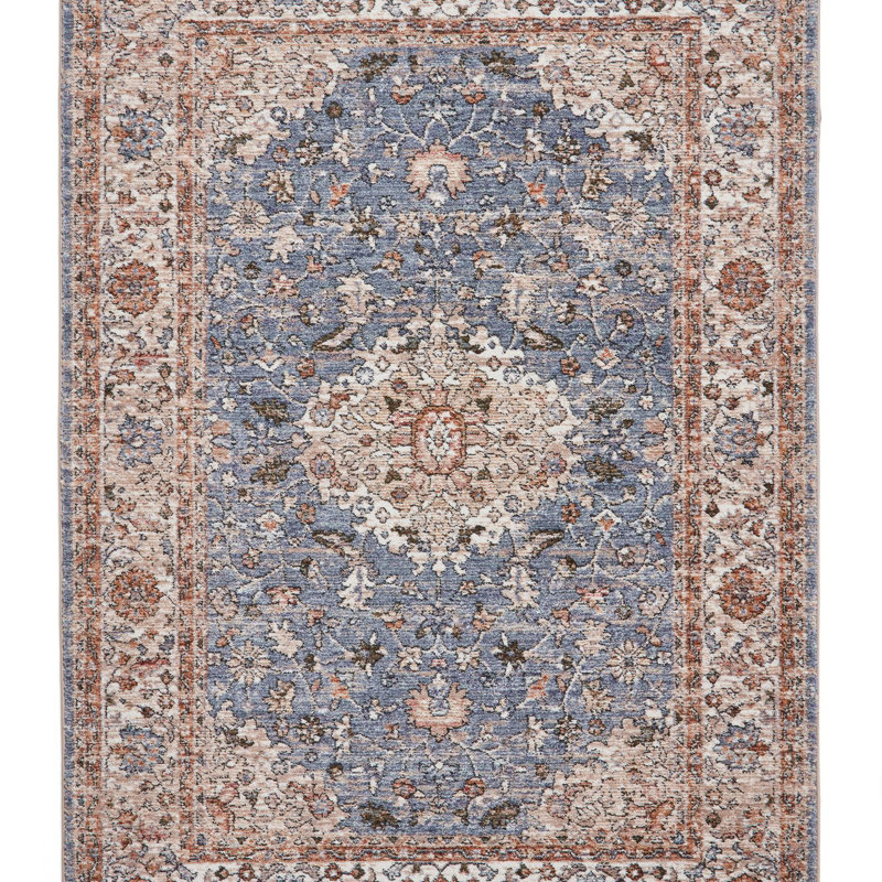 Vintage area rug Machine Woven Rectangle Blue, Rectangle 120 x 170 cm