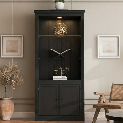 78.75" Display Bookshelf With Adjustable 5 Colors LED Light by Brayden Studio