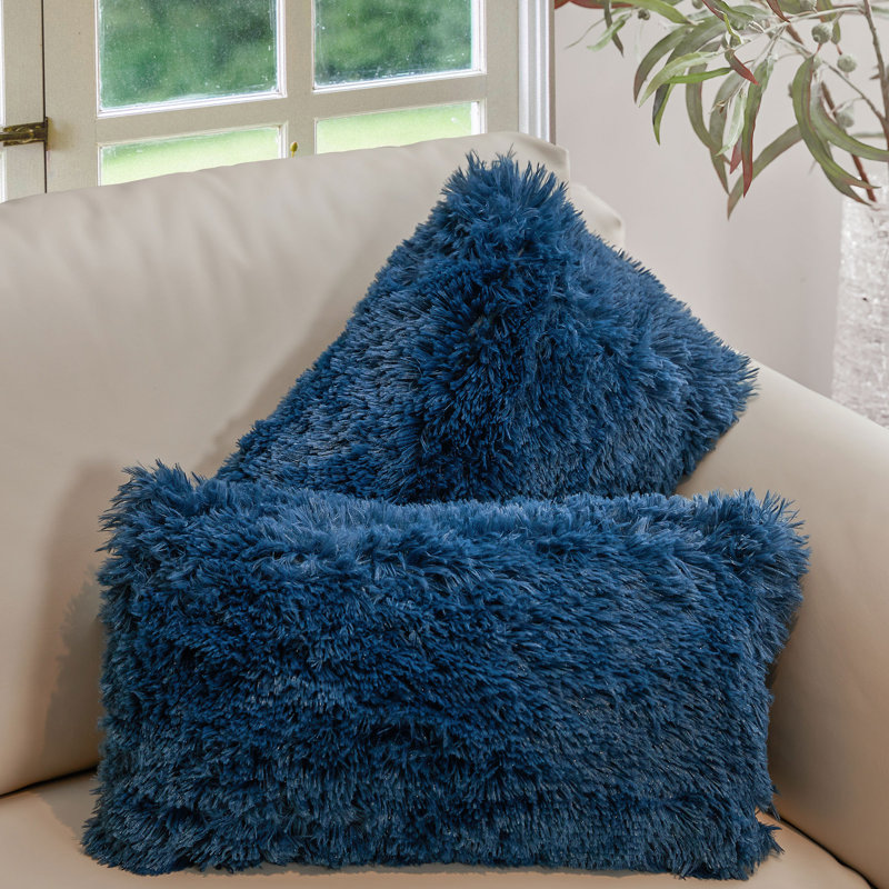 Coussins décoratifs Cheer, Marine, Polyester, 12 x 20