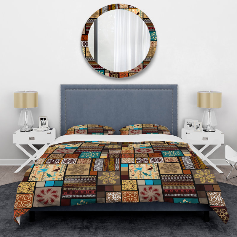 Ensemble de housse de couette multicolore, Housse de couette pour très grand lit et 2 très
