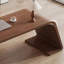 Bureau en bois manufacturé rectangulaire brun noisette + beige + acier au carbone avec 3 tiroirs-871915679-871915676