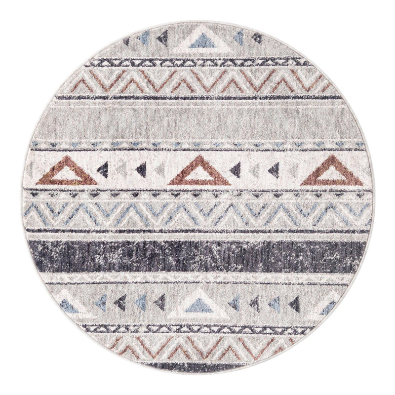 Perlita Geometric Indoor Rug, Round 3'3"