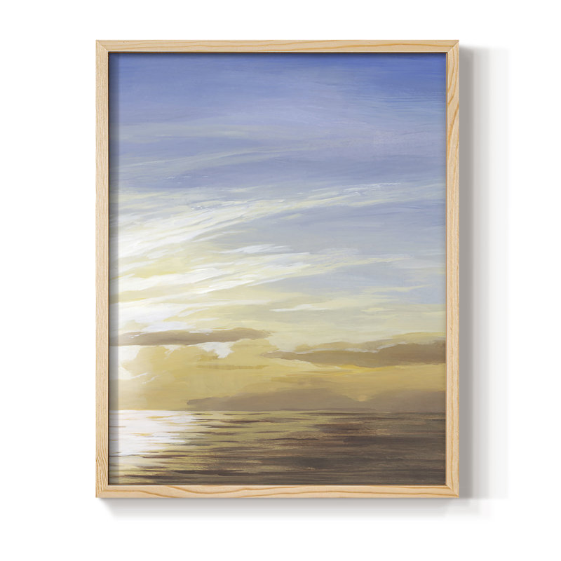 Luminous Waters II Framed Print - Solid Wood, 15" H x 12" W