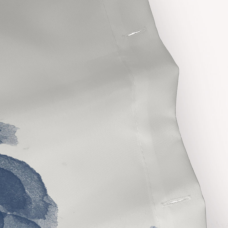 Rideau de douche Kirtland Floral par E by Design, Bleu