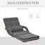 Fauteuil de lit inclinable gris, rembourré, 21 chaises convertibles, gris, revêtement, 5 angles réglables