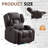 zero clearence recliner  Power Recliner Chair With Heat And Massage Set Of 2, Overstuffed Reclining Sofa Chair For Living Room Home Theater Rv With 3-Side Led Lights/Cup Holders/Usb & Type C Port-904230652