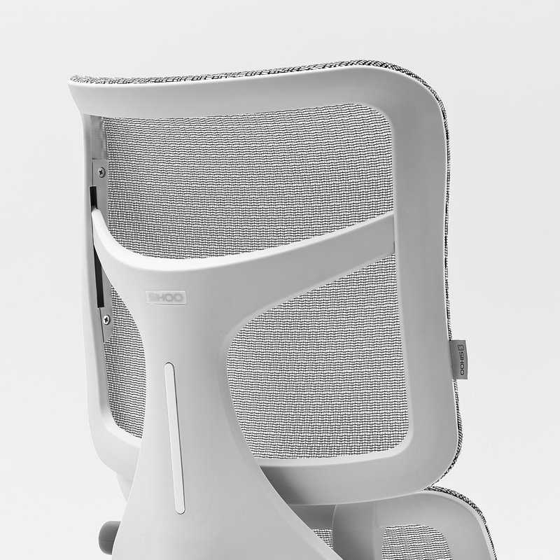 Ergonomic Office Chair, with Dual Dynamic Lumbar Support, 4D Armrests, Grey, Light Grey/Silver