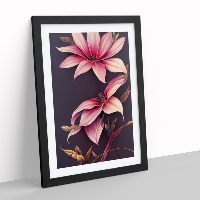 XV1022-4612X The Spectacular Flowers - Single Picture Frame Print, 64cm H x 46cm W x 2cm D, Black