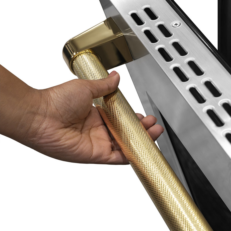 ZLINE Autograph 48 in. Paramount Gas Range in Stainless Steel with Polished Gold Helix Handles, Polished Gold