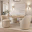 Chaises de baril rembourrées, chaises de cuisine pivotantes en tissu Boucle, chaises d'appoint à oreilles, chaises de coiffeuse-961255323