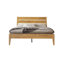 Structure de lit en bois massif de taille moyenne Mid-Century Tanira, TAB-41-F, avec tête de lit à lattes, chêne miel, aucun sommier requis-1842036353-1842036366
