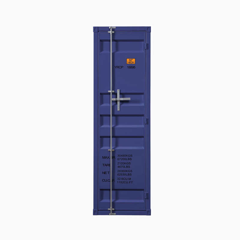 Armoire / garde-robe rectangulaire avec porte Cargo, Bleu, 90 po H x 20 po L x 22 po P
