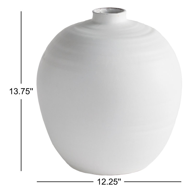 Rosman 13.75'' Handmade Terracotta Table Vase