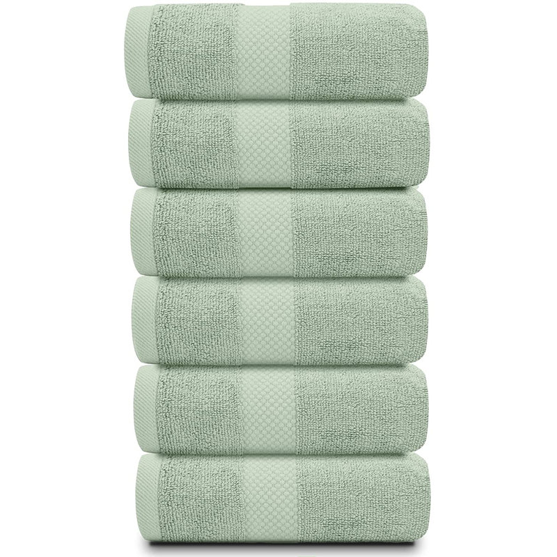 Débarbouillette 100% coton Alderic, Vert
