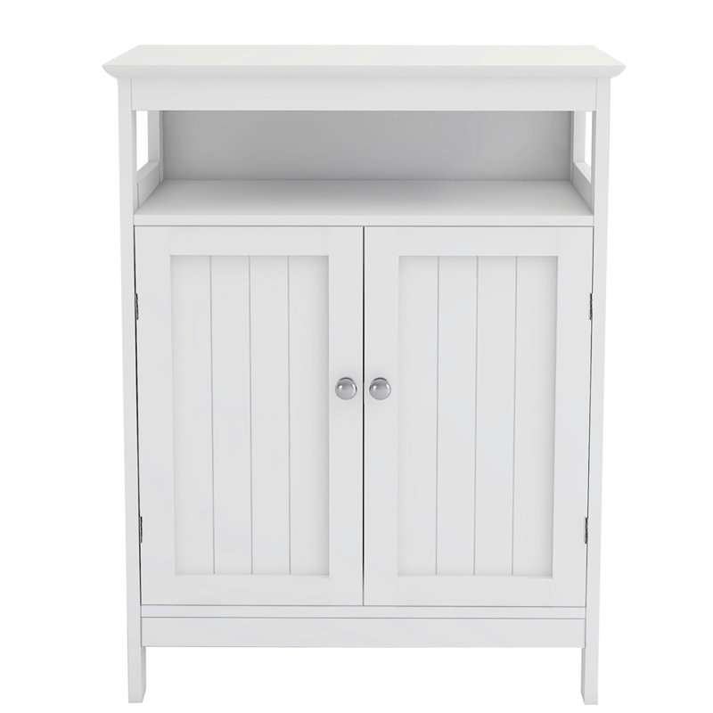 Bathroom Standing Cabinet - White, Double Shutter Doors, Superior , Painted, Ample Storage, Easy Assembly And Installation Finish, Abundant To Assemble