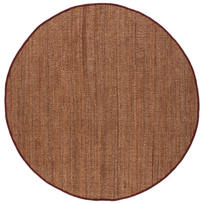 Fibre naturelle 662 tissé à plat 70% jute; Tapis 30% coton sans motif