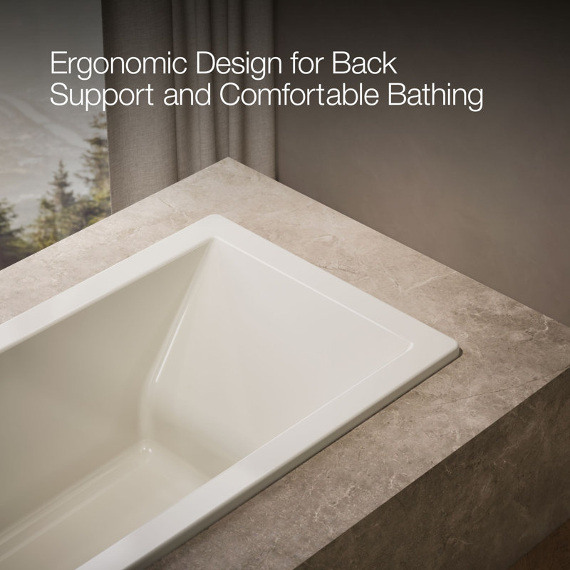 Underscore® 66" x 32" Soaking Bathtub, Biscuit