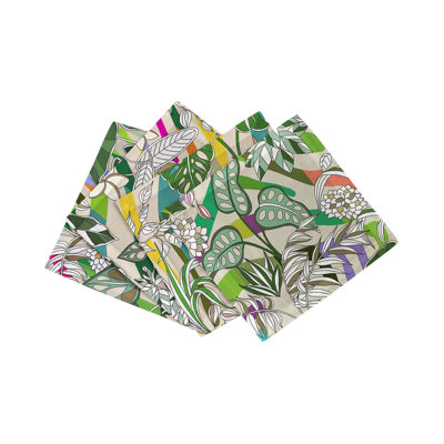 Sabi Jungle Cotton Sateen Cocktail Napkins