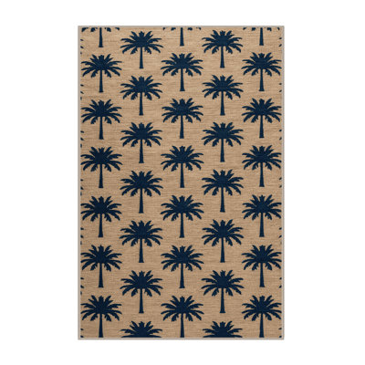  Tapis hawaïen lavable Palm Silhouettes