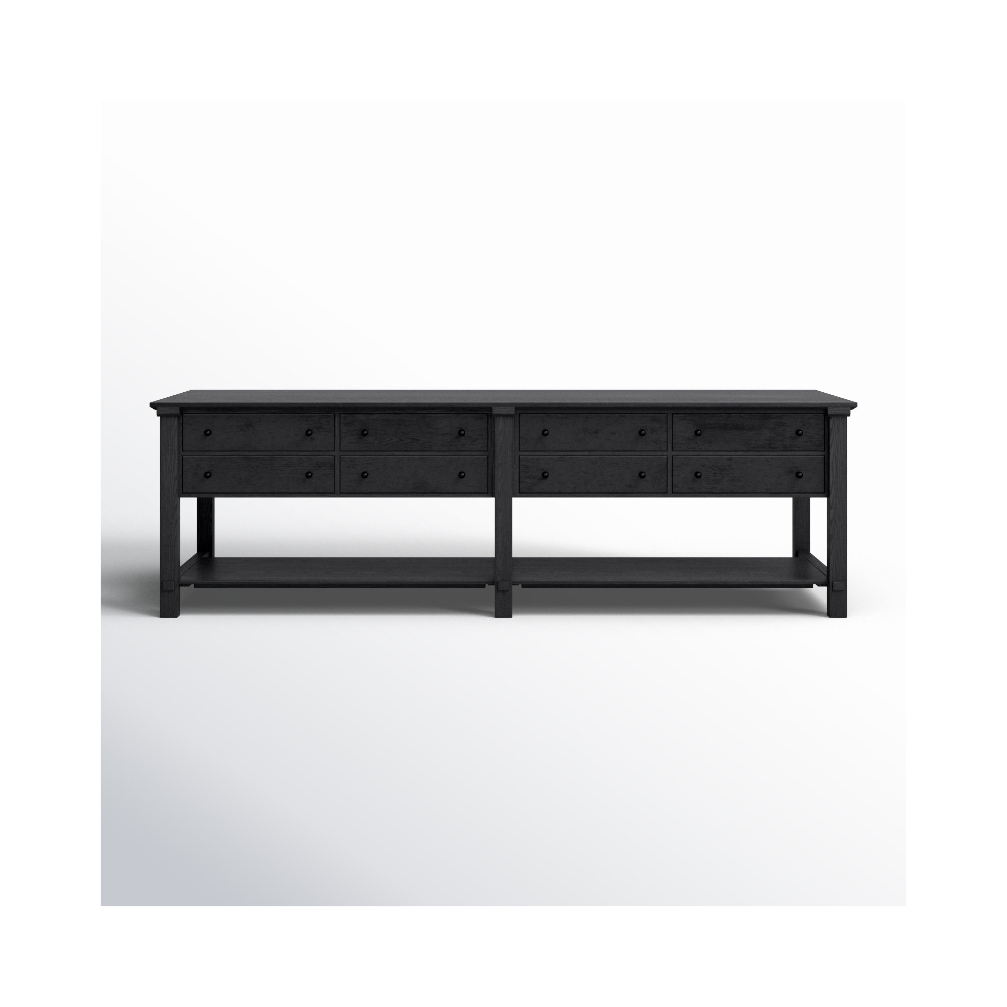 Cascade Kitchen Island, Black