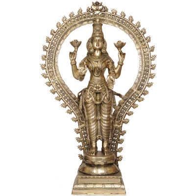 Grande déesse Lakshmi avec aureole floral